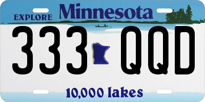 MN license plate 333QQD