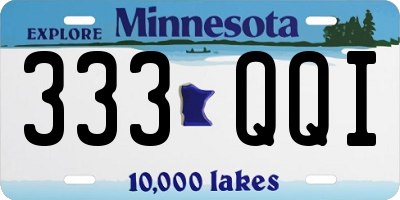 MN license plate 333QQI