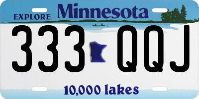 MN license plate 333QQJ