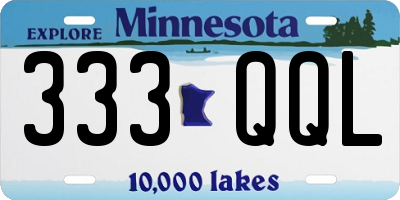 MN license plate 333QQL