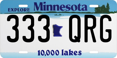 MN license plate 333QRG