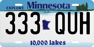 MN license plate 333QUH