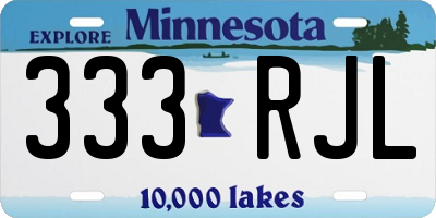MN license plate 333RJL