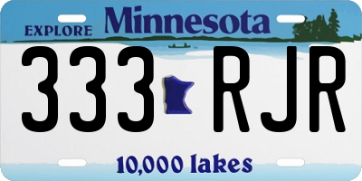 MN license plate 333RJR