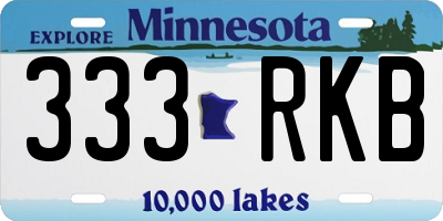 MN license plate 333RKB