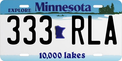 MN license plate 333RLA