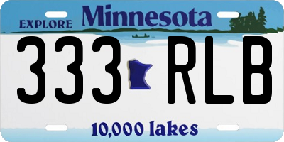 MN license plate 333RLB