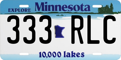 MN license plate 333RLC