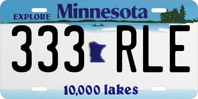 MN license plate 333RLE