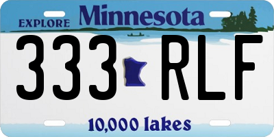 MN license plate 333RLF