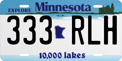 MN license plate 333RLH