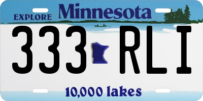 MN license plate 333RLI
