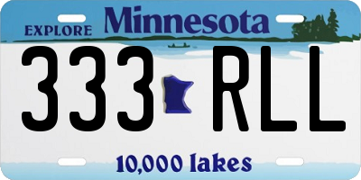 MN license plate 333RLL