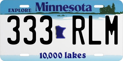 MN license plate 333RLM