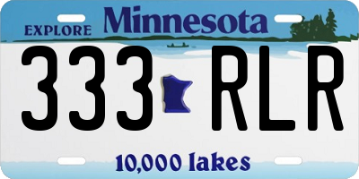 MN license plate 333RLR