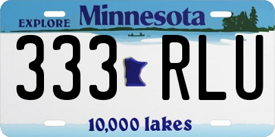 MN license plate 333RLU