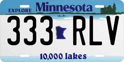 MN license plate 333RLV