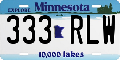 MN license plate 333RLW