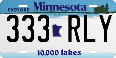 MN license plate 333RLY