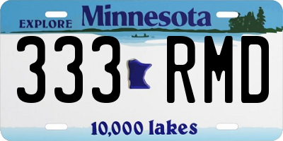 MN license plate 333RMD