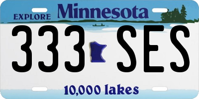 MN license plate 333SES