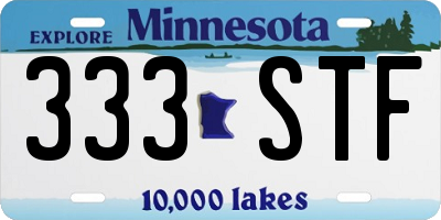 MN license plate 333STF