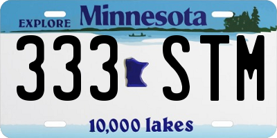 MN license plate 333STM