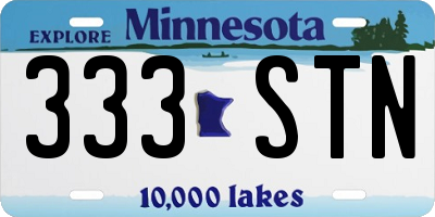 MN license plate 333STN