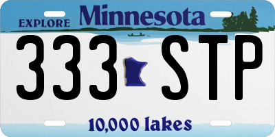 MN license plate 333STP