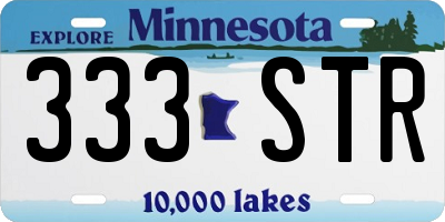 MN license plate 333STR