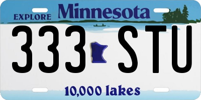MN license plate 333STU