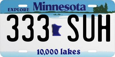 MN license plate 333SUH