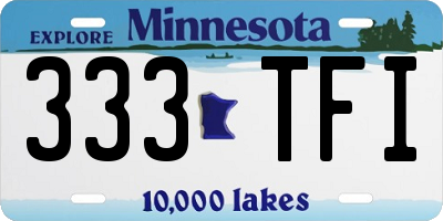 MN license plate 333TFI