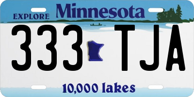 MN license plate 333TJA