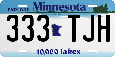 MN license plate 333TJH