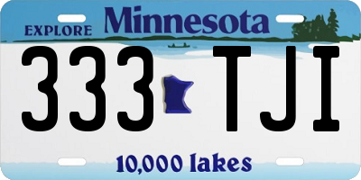 MN license plate 333TJI