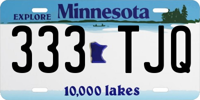 MN license plate 333TJQ
