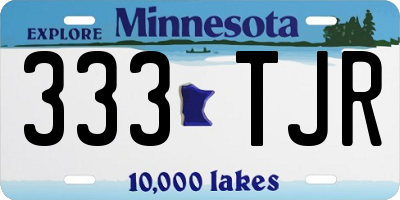 MN license plate 333TJR