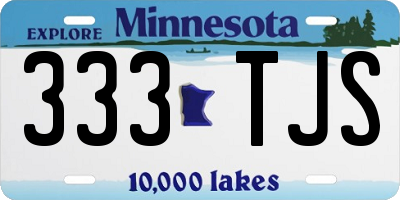 MN license plate 333TJS