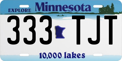 MN license plate 333TJT