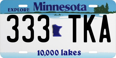 MN license plate 333TKA