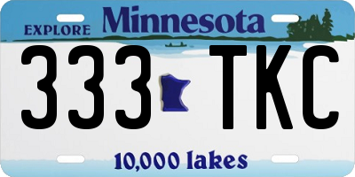 MN license plate 333TKC