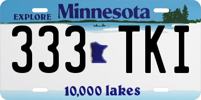 MN license plate 333TKI