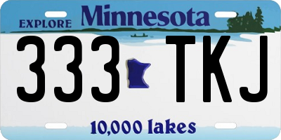 MN license plate 333TKJ