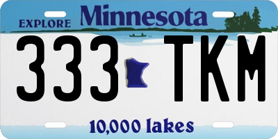 MN license plate 333TKM