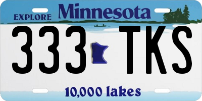 MN license plate 333TKS