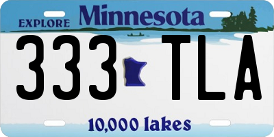 MN license plate 333TLA