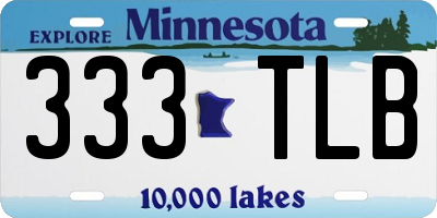 MN license plate 333TLB