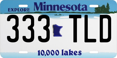 MN license plate 333TLD