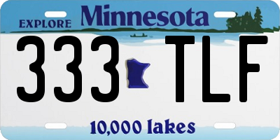 MN license plate 333TLF